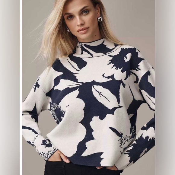 MAEVE CARYS MOCK-NECK JUMPER Sweater Anthro - Picture 1 of 10